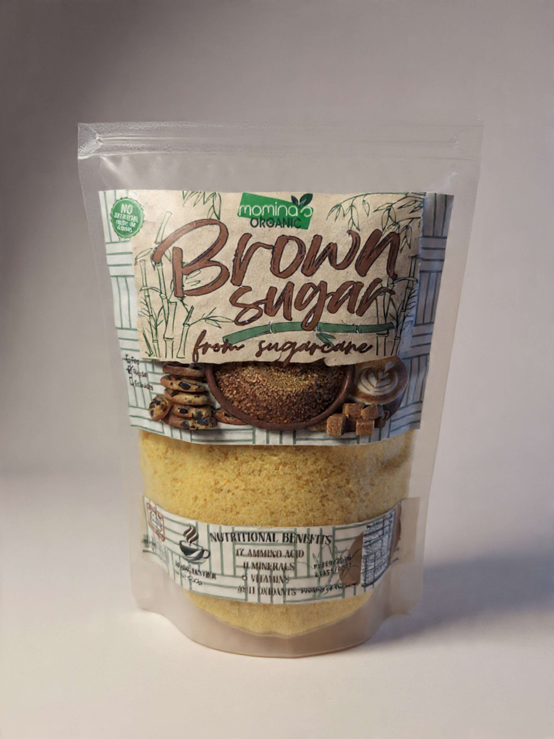 Organic Brown Sugar Shakkar 500g Pack - Chemical Free Natural Sugar Pakistan - Momina's Organic