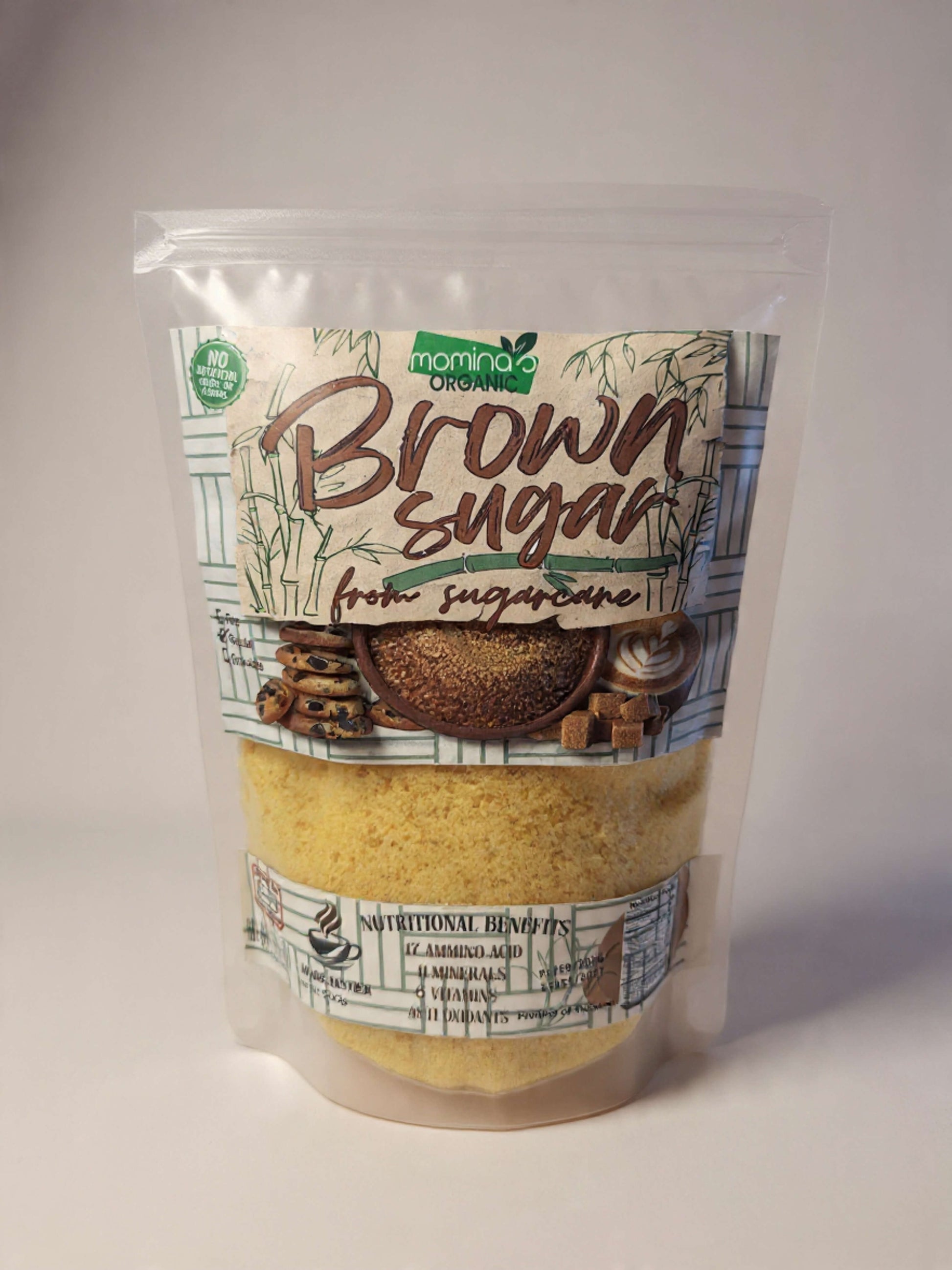 Organic Brown Sugar Shakkar 500g Pack - Chemical Free Natural Sugar Pakistan - Momina's Organic