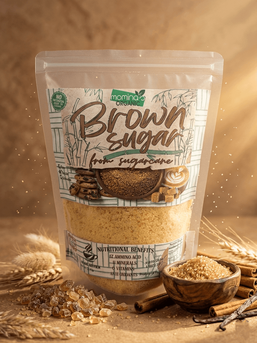 Organic Brown Sugar Shakkar 500g - Chemical Free Pakistan - Momina's Organic