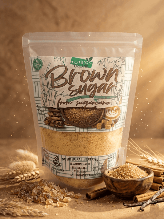 Organic Brown Sugar Shakkar 500g - Chemical Free Pakistan - Momina's Organic