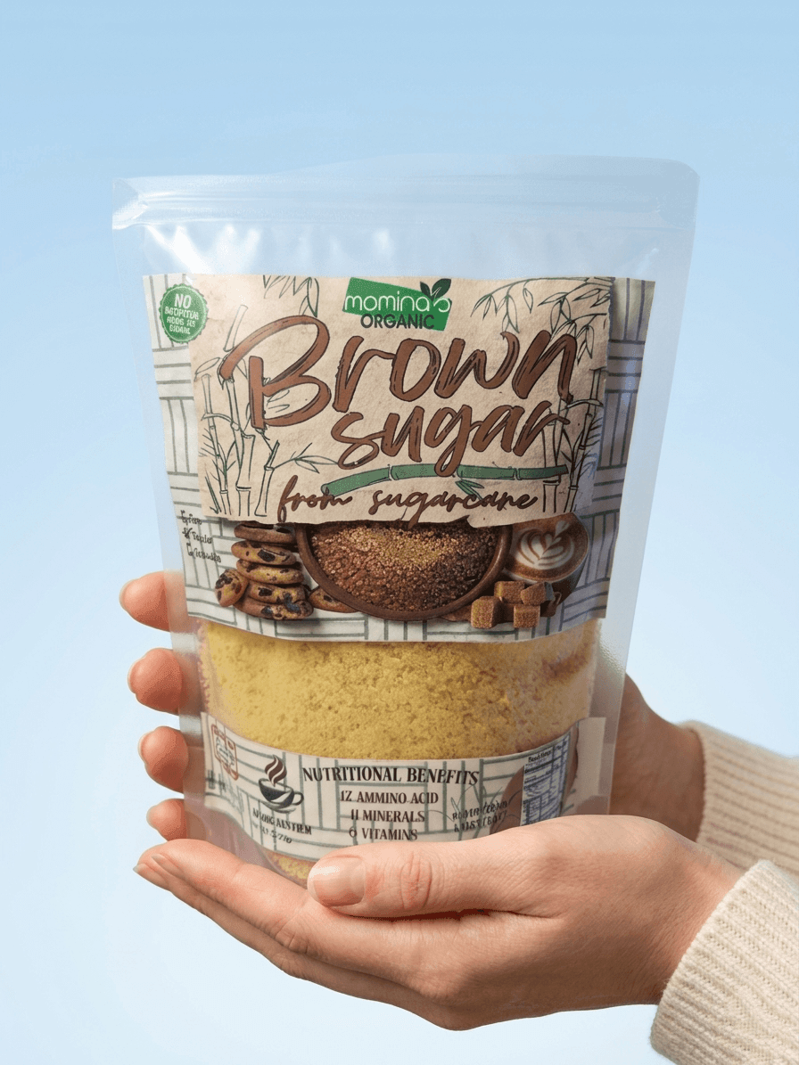 Organic Brown Sugar Shakkar 500g Pack - Chemical Free Natural Sugar Pakistan - Momina's Organic