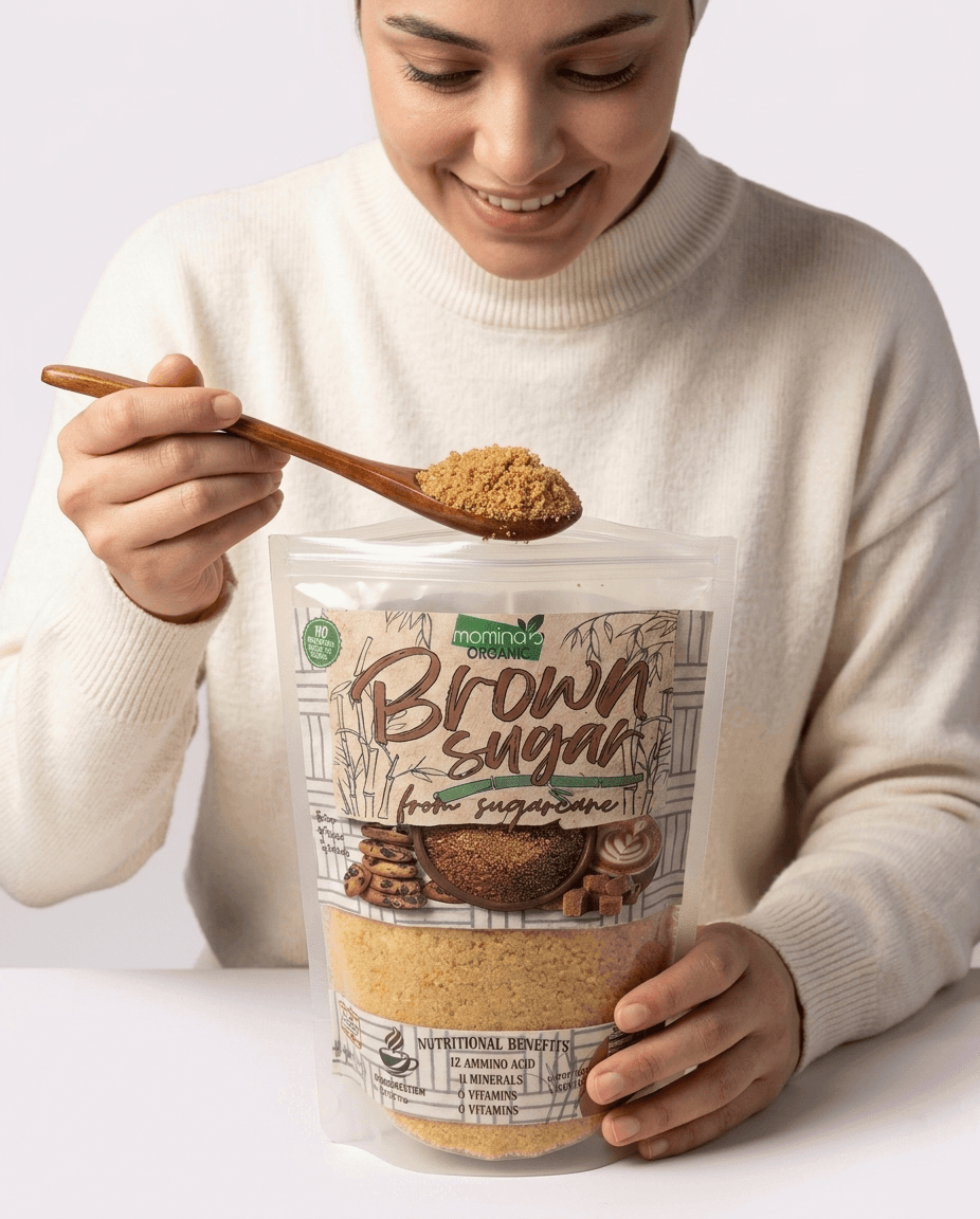 Organic Brown Sugar Shakkar 500g Pack - Chemical Free Natural Sugar Pakistan - Momina's Organic