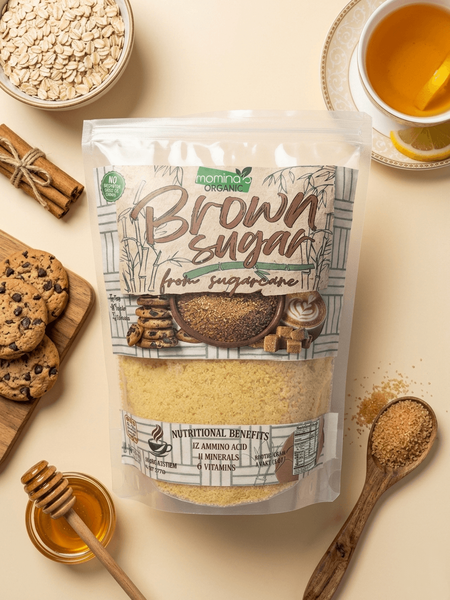 Organic Brown Sugar Shakkar 500g Pack - Chemical Free Natural Sugar Pakistan - Momina's Organic