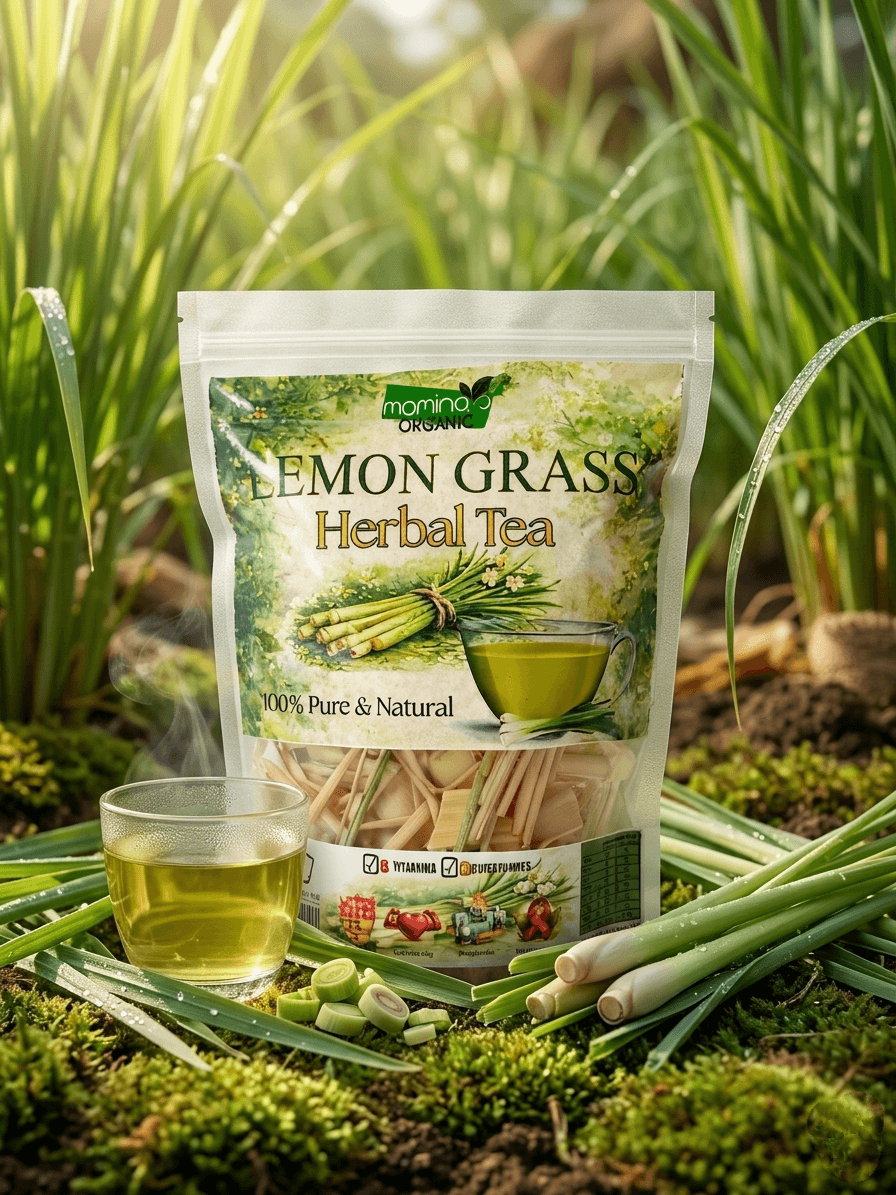 Organic Lemongrass Herbal Tea 100g - Natural Tea Pakistan - Momina's Organic