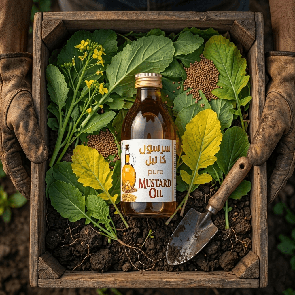 Pure Organic Mustard Oil 100g - Natural Cooking Oil Pakistan - Momina's Organic