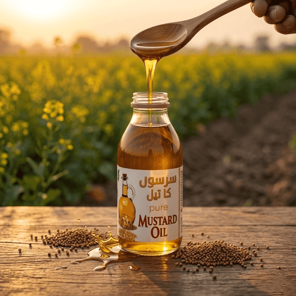 Pure Organic Mustard Oil 100g - Natural Cooking Oil Pakistan - Momina's Organic