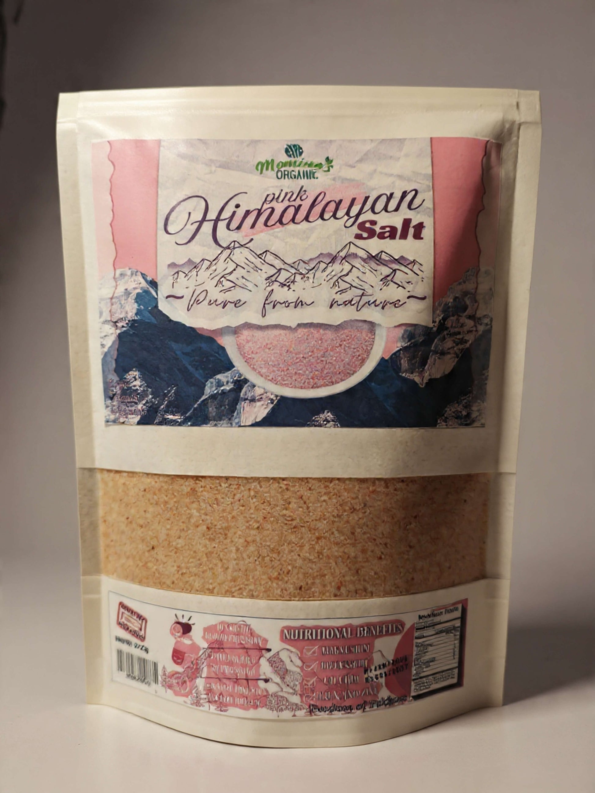 Pink Himalayan Salt 500g - Pure Mineral Rich Salt Pakistan - Momina's Organic