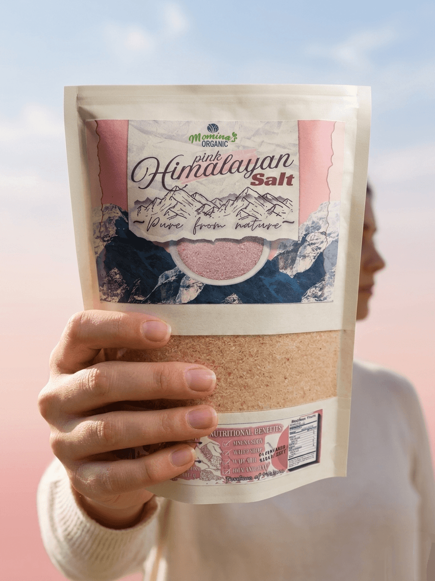 Pink Himalayan Salt 500g - Pure Mineral Rich Salt Pakistan - Momina's Organic