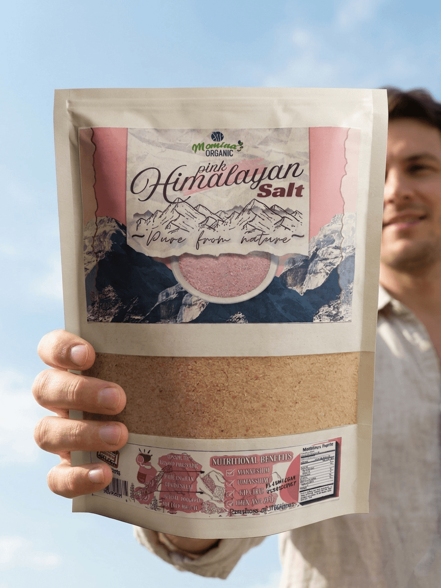 Pink Himalayan Salt 500g - Pure Mineral Rich Salt Pakistan - Momina's Organic