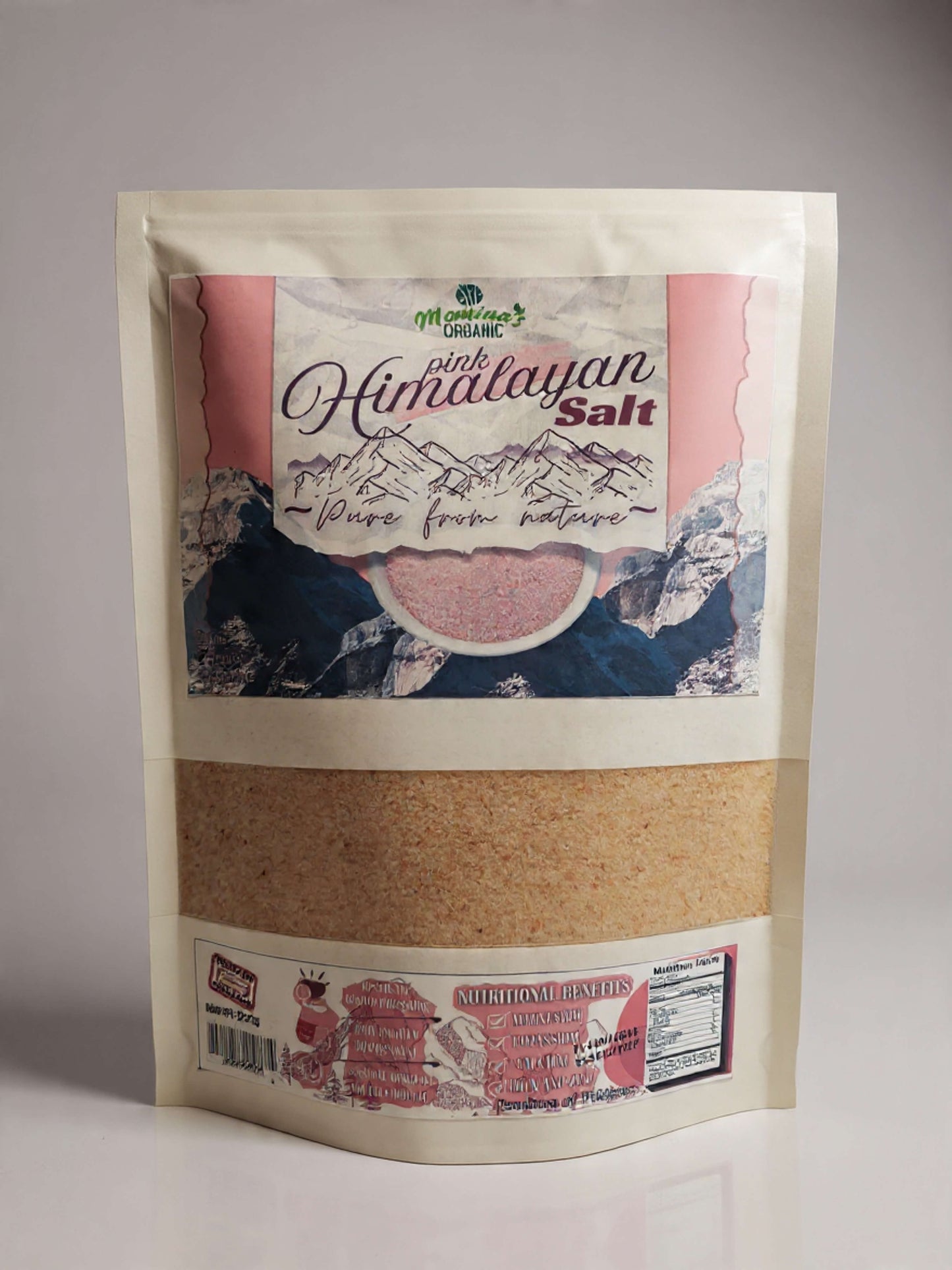 Pink Himalayan Salt 500g - Pure Mineral Rich Salt Pakistan - Momina's Organic