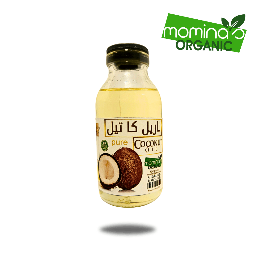 Pure Organic Coconut Oil 100g - Natural Hair Skin Oil Pakistan - Momina's Organic